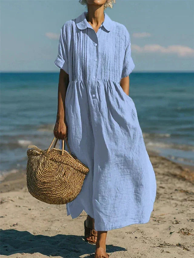Ainsleigh | Refined Button-Front Midi Dress