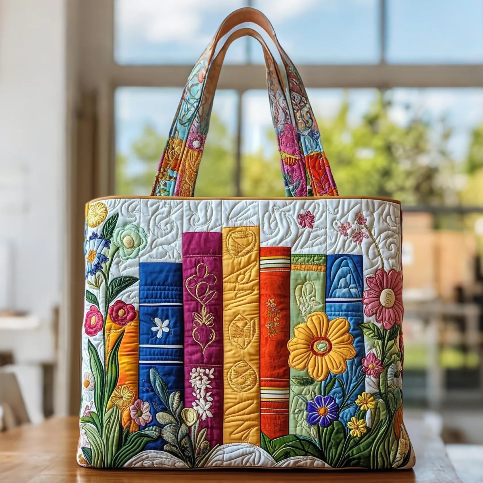 Fleur - Cushioned Holiday Tote Bag
