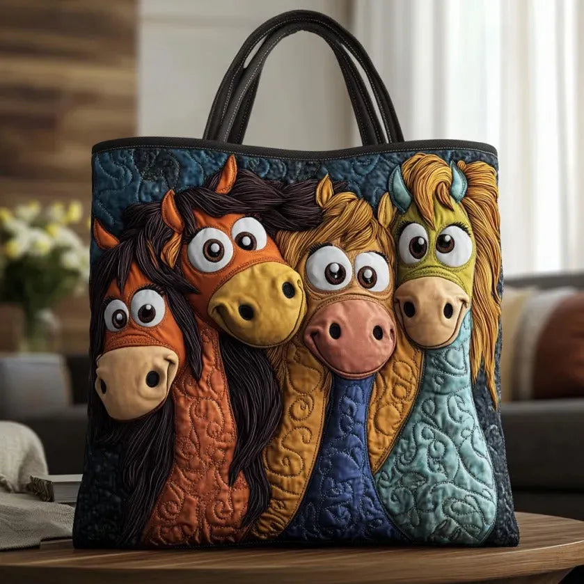 Pony - Stylish Quilted Tote Bag
