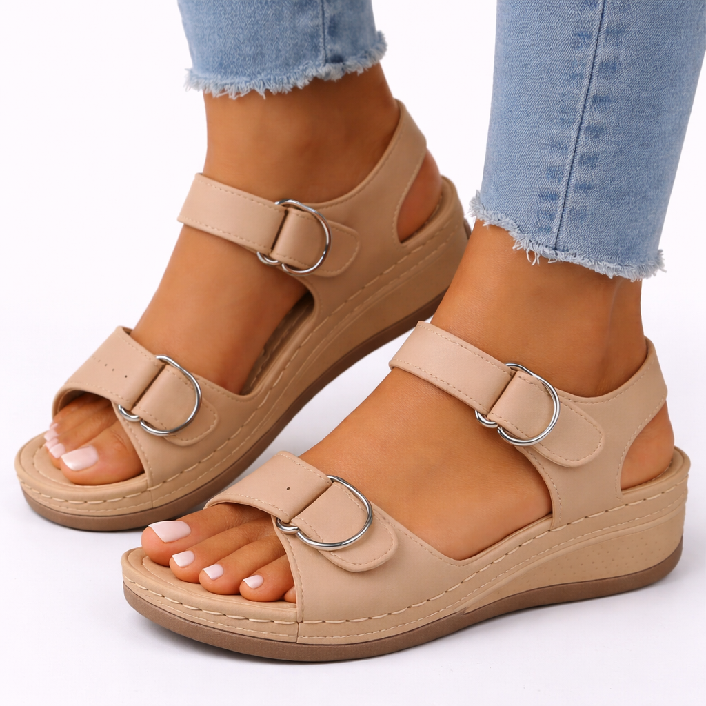 Comfort Fit Wedge Heel Sandals for Women – Orthopedic Walking Design