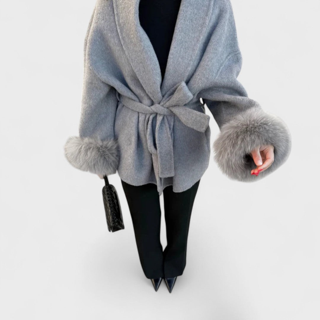 Faux Fur Cuff Coat Carra