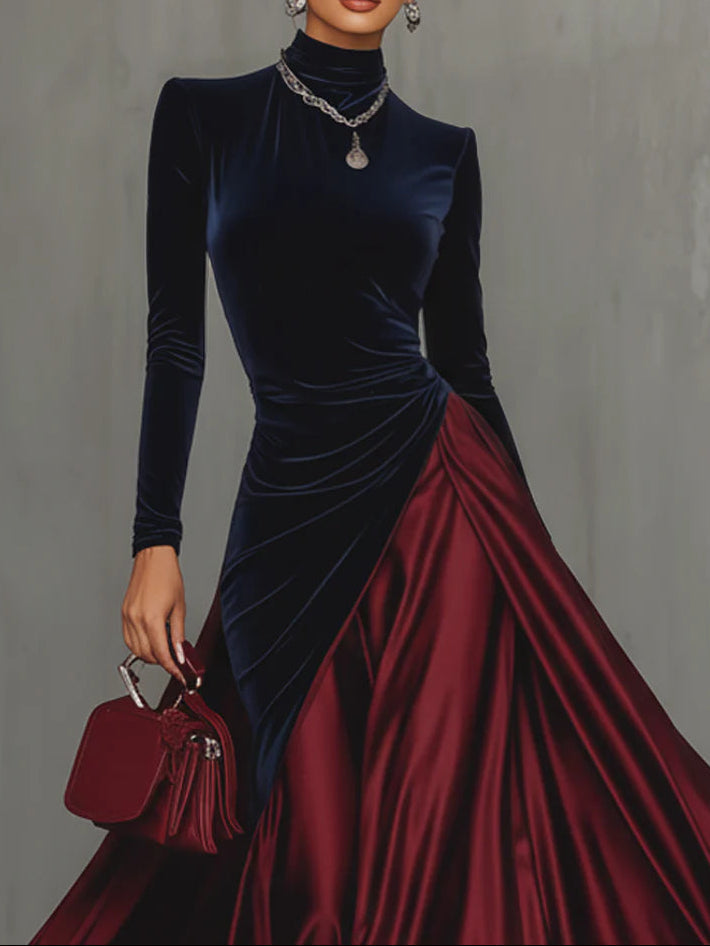 Cara - Velvet & Satin Gown