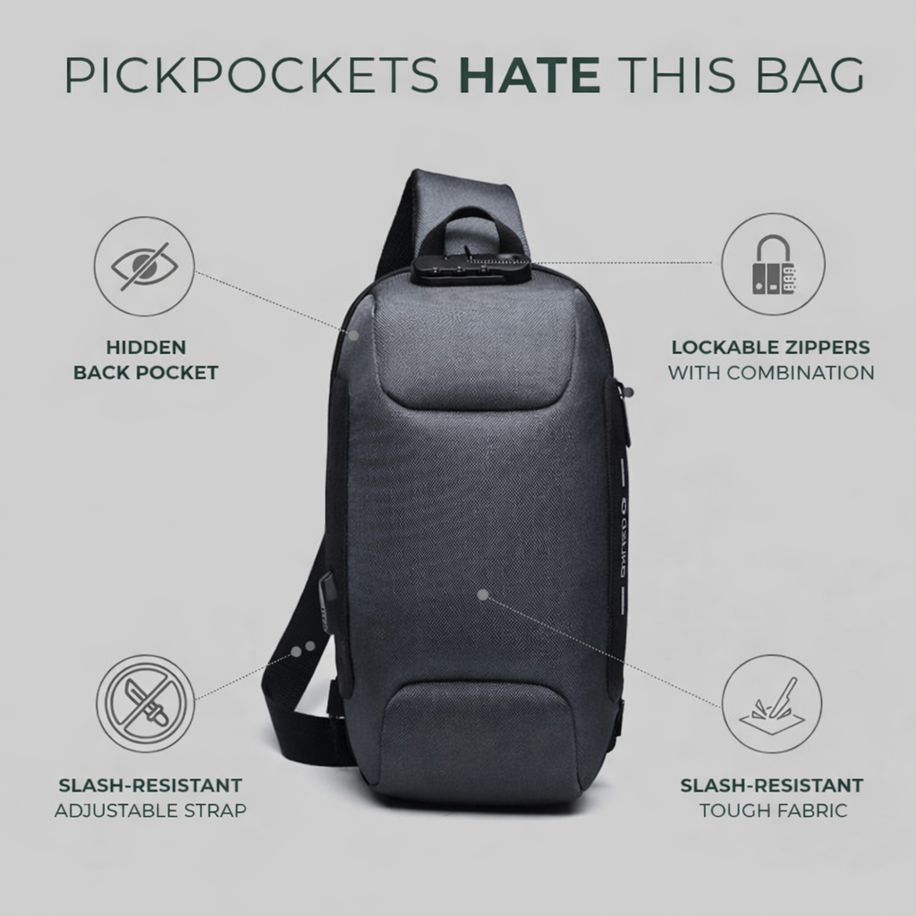 Anti-Theft Crossbody Bag