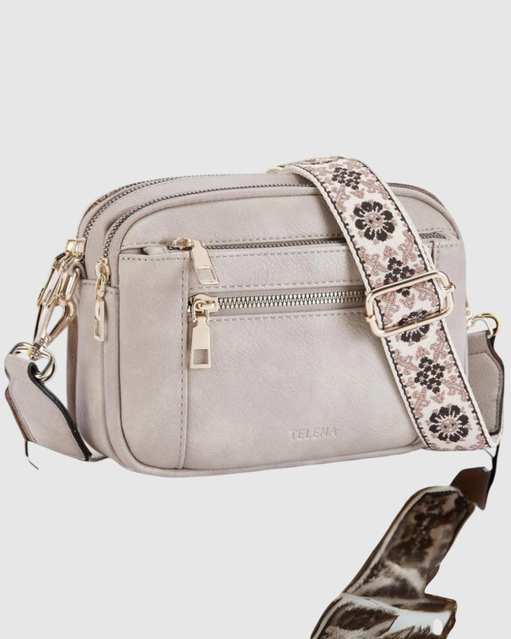 Camille - Elegant Leather Shoulder Bag for Women with Practical Compartments
