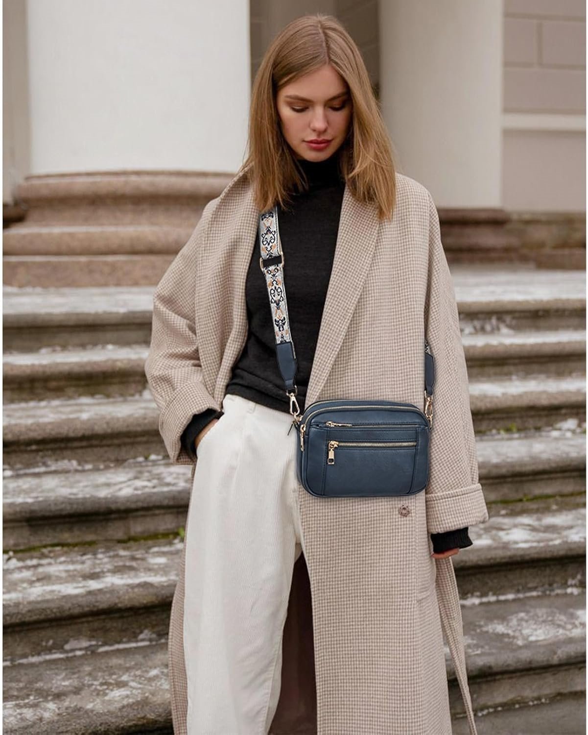 Camille - Elegant Leather Shoulder Bag for Women with Practical Compartments