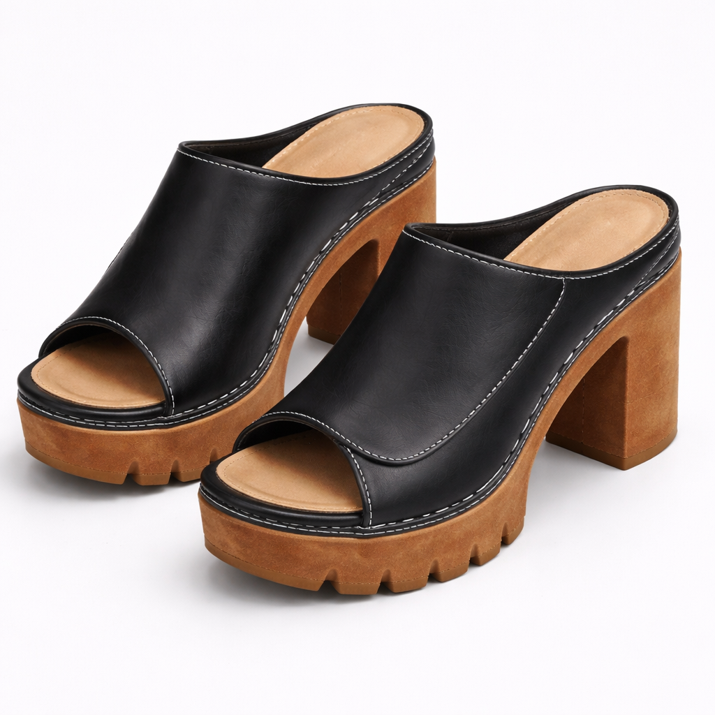 Genevieve | Elevated Platform Mule Heels