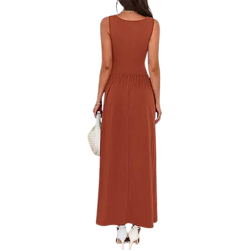 BARBARA – Flowy Sleeveless Summer Maxi dress