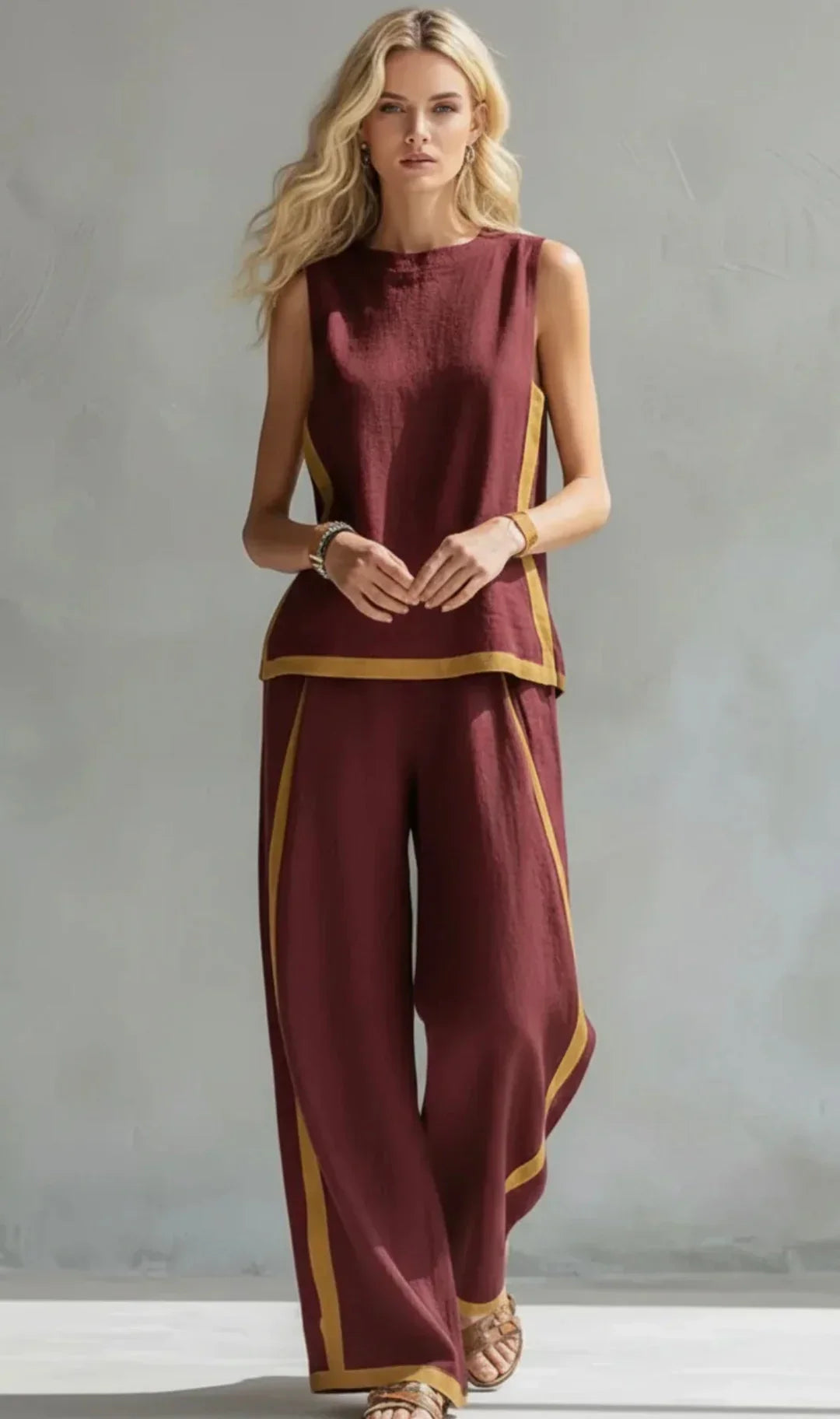 Emilia | Elegant Contrast Co-Ord Set