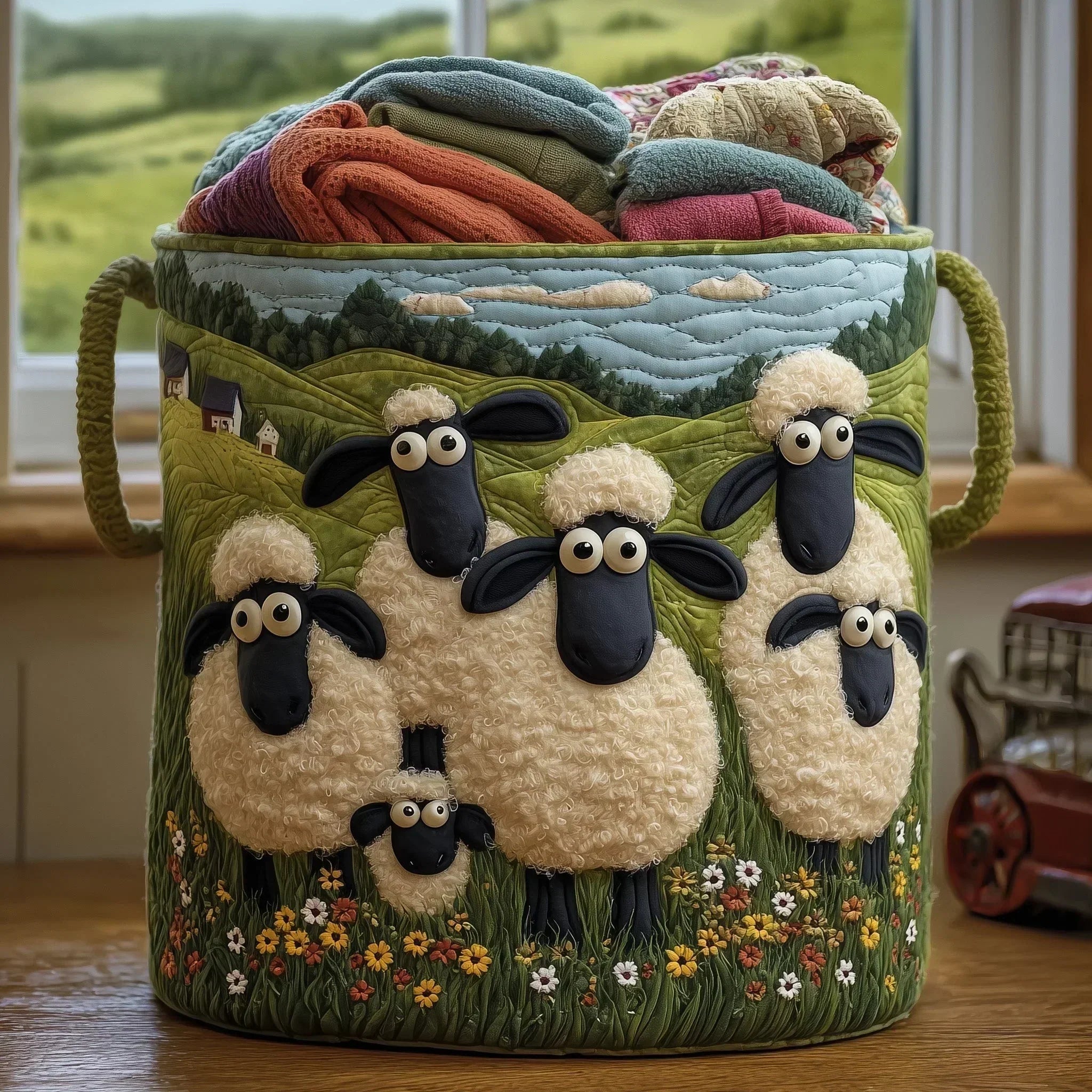 Elara | Quilted Decorative Storage Basket
