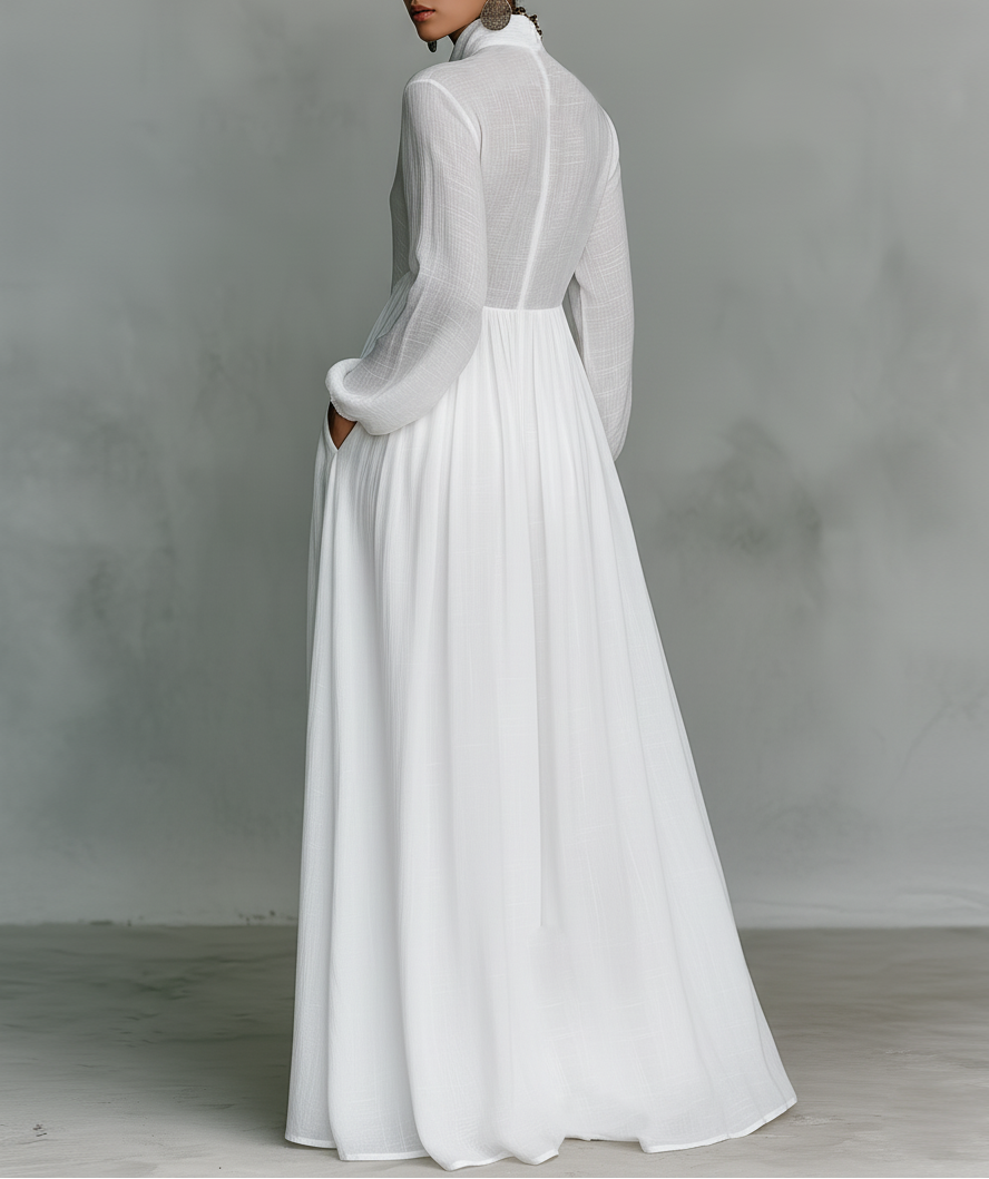 Alisa - Minimalist linen maxi dres