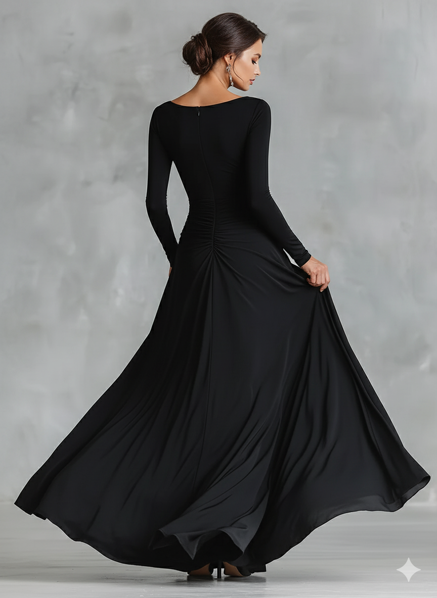Rubi - Elegant Black Maxi Dress