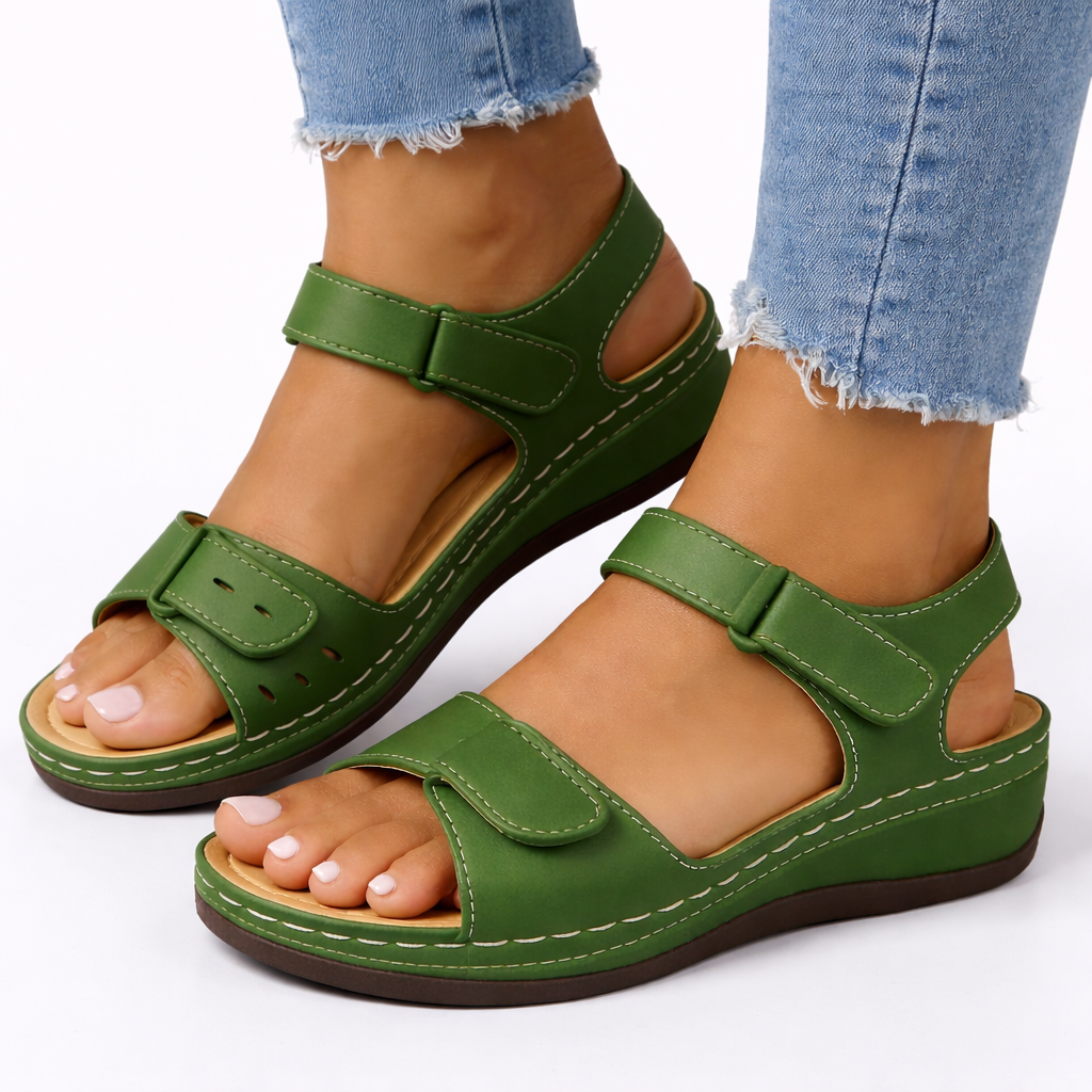 Comfort Fit Wedge Heel Sandals for Women – Orthopedic Walking Design
