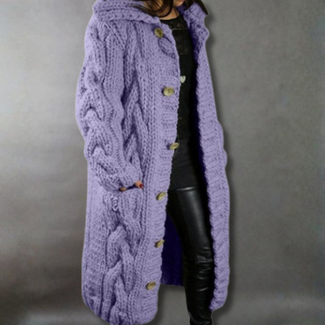 Karina - Elegant cosy coat with tummy coverage