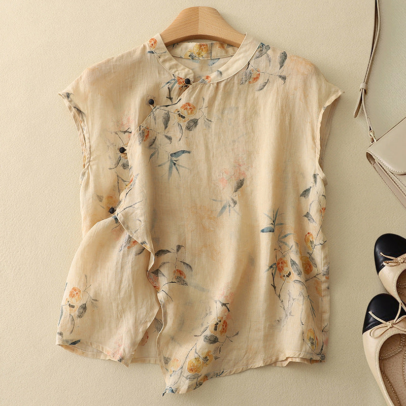 Amanda - Elegant Short Sleeve Blouse