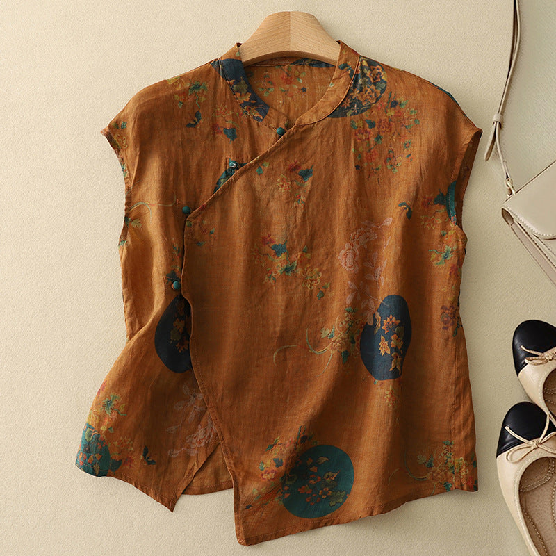 Amanda - Elegant Short Sleeve Blouse