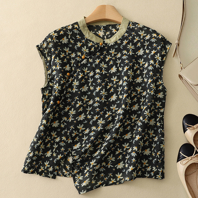 Amanda - Elegant Short Sleeve Blouse