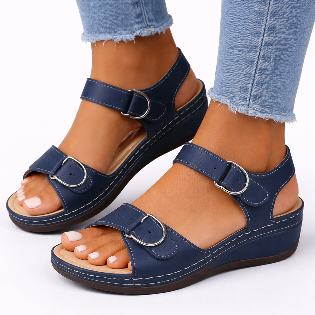 Comfort Fit Wedge Heel Sandals for Women – Orthopedic Walking Design