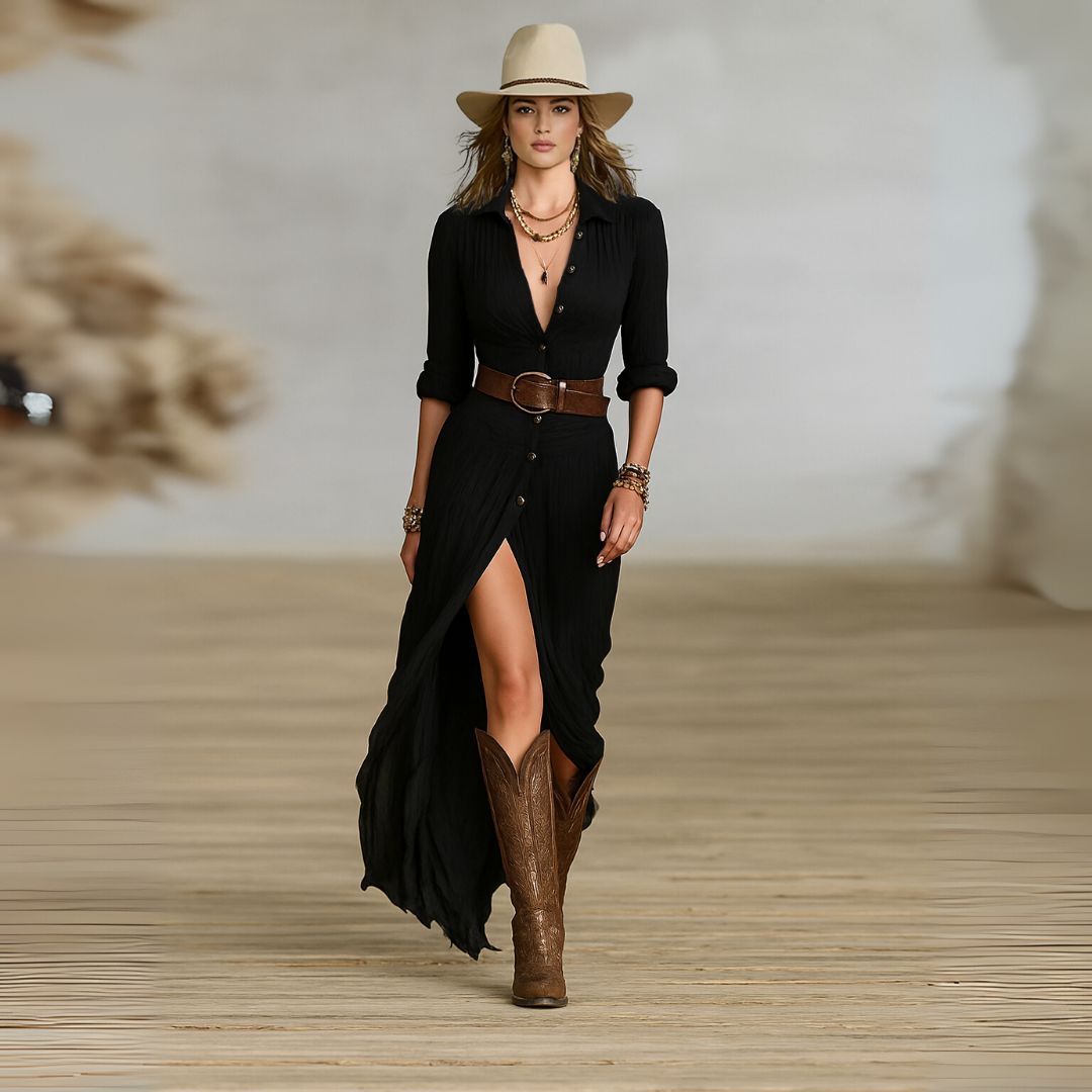 Hayley - Belted Shirt Dress