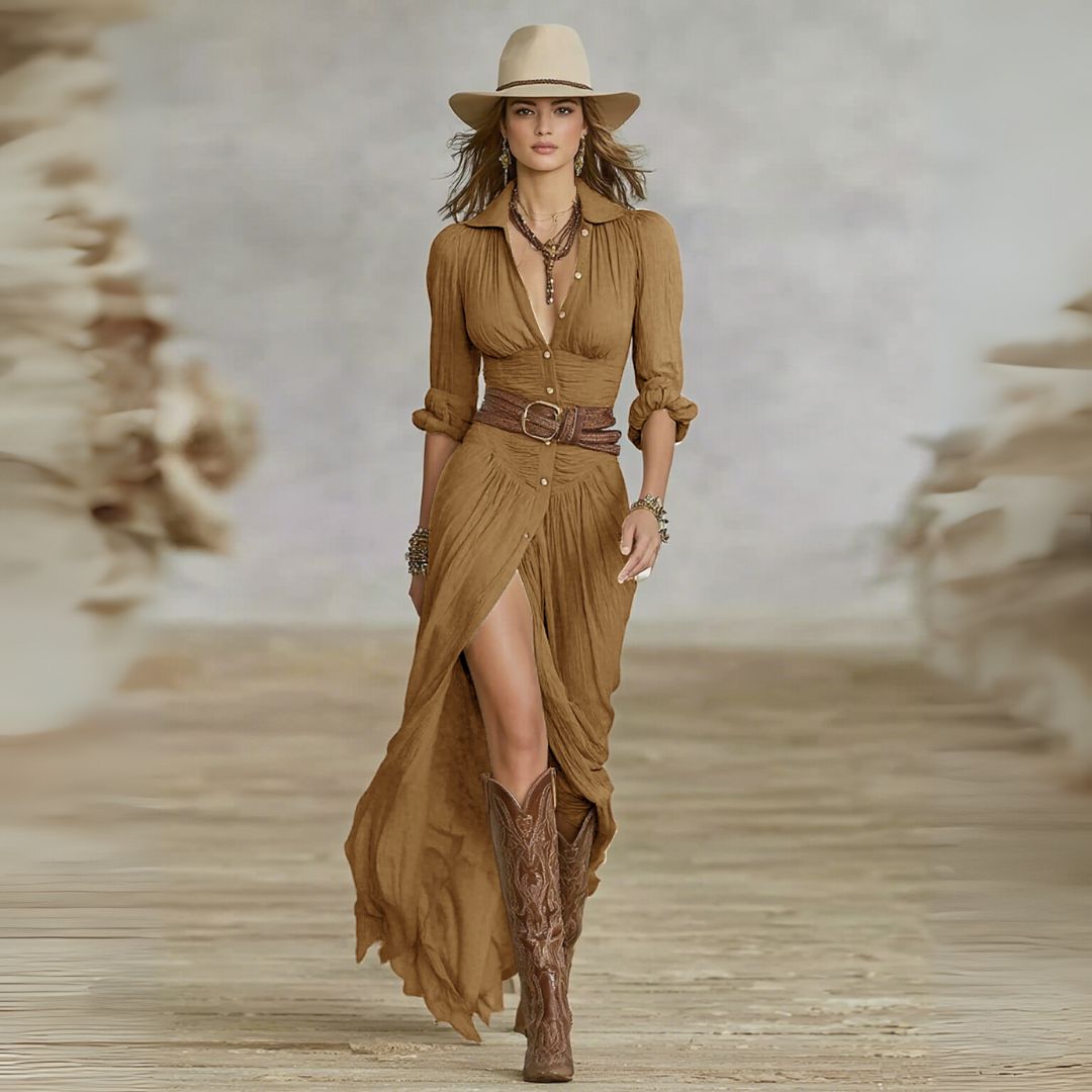 Hayley - Belted Shirt Dress
