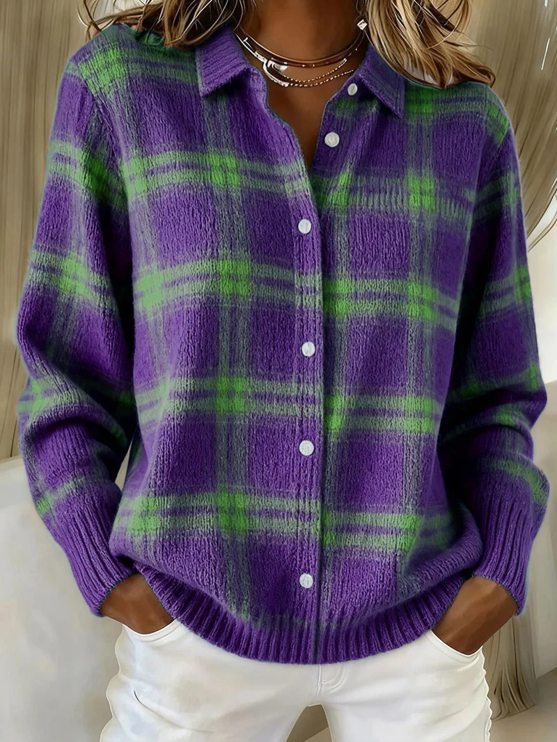 Brinley | Heritage Check Knit Cardigan