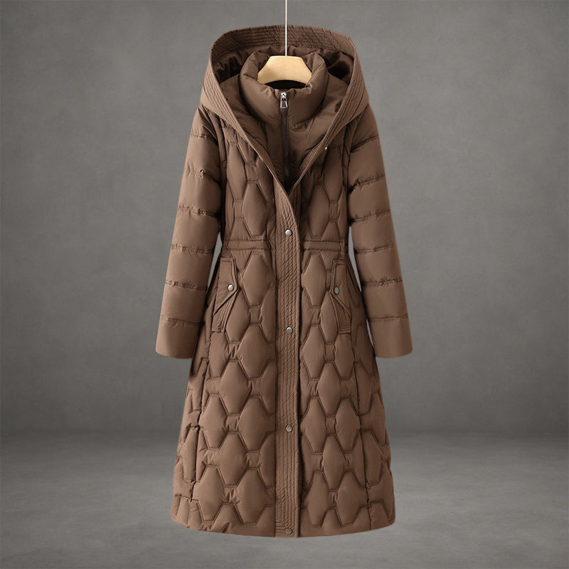 Olivia - Longline Hooded Down Coat
