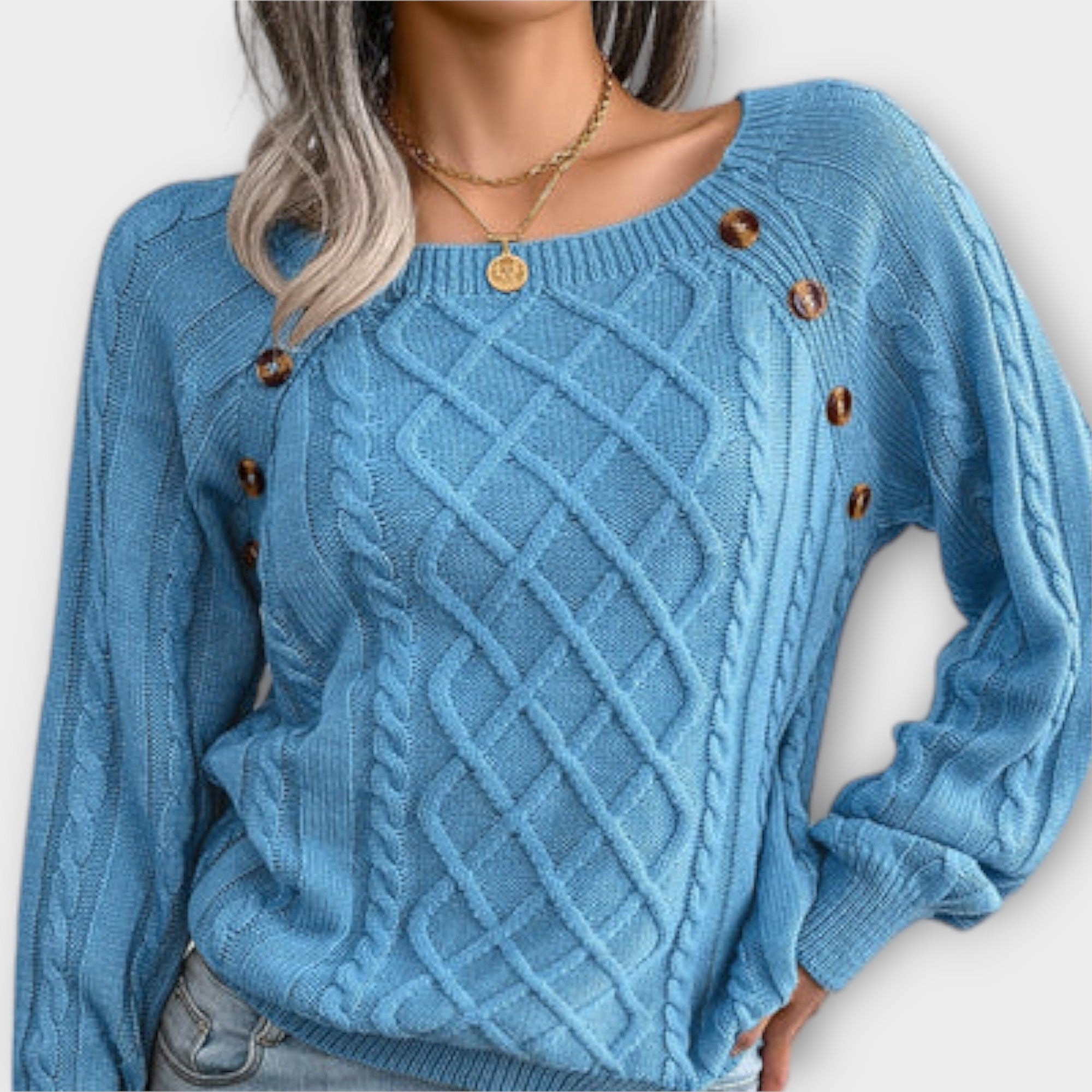 Malia - Knitted Jumper with Buttons