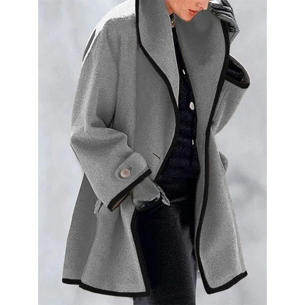 Contrast Trim Coat Elise