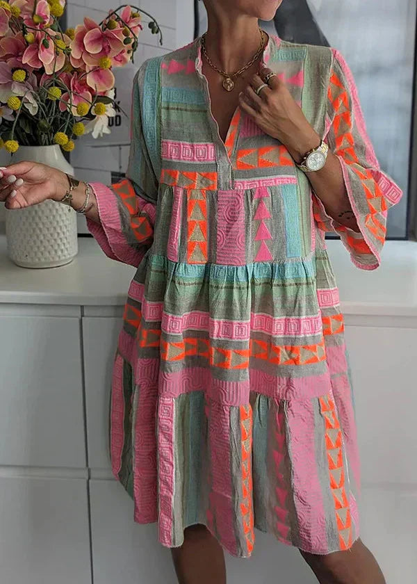 Rosalie Flowing V-Neck Midi Dress