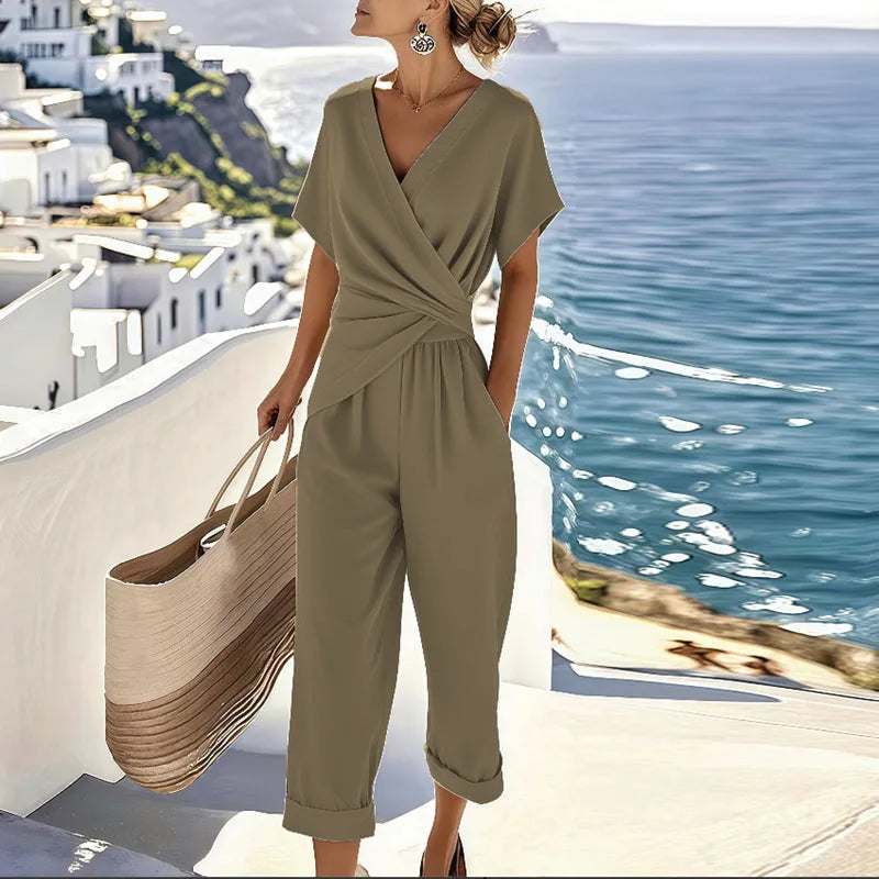 Marielva | Elegant Women's Draped Jumpsuit