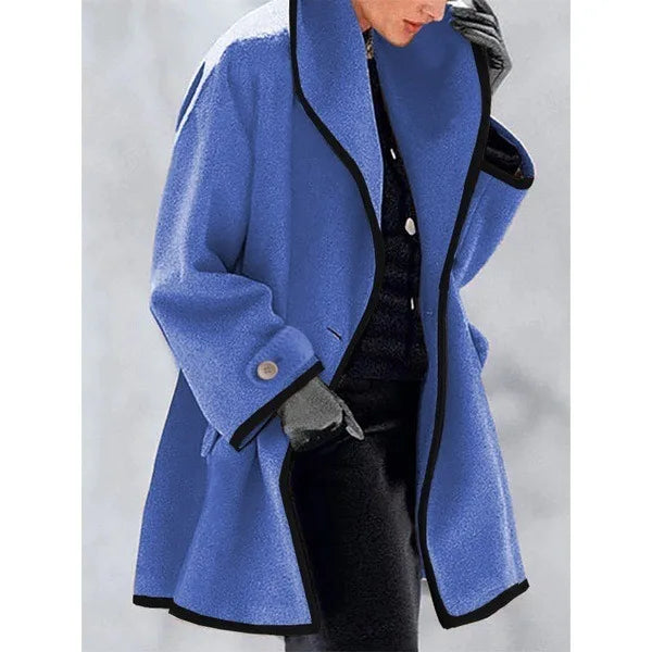 Contrast Trim Coat Elise