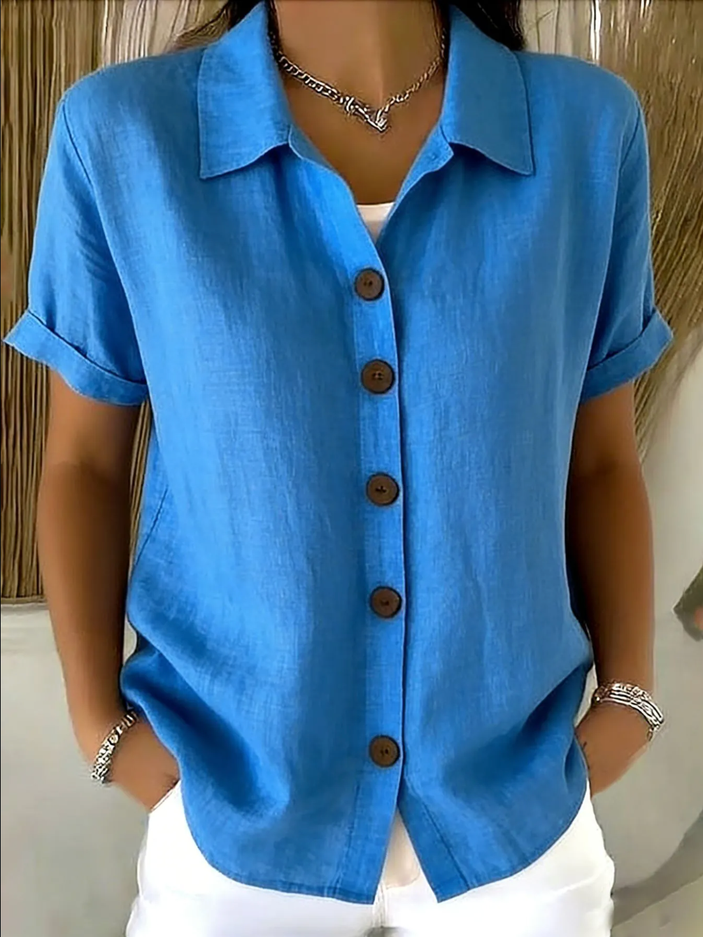 Bethany | Relaxed Button-Front Blouse