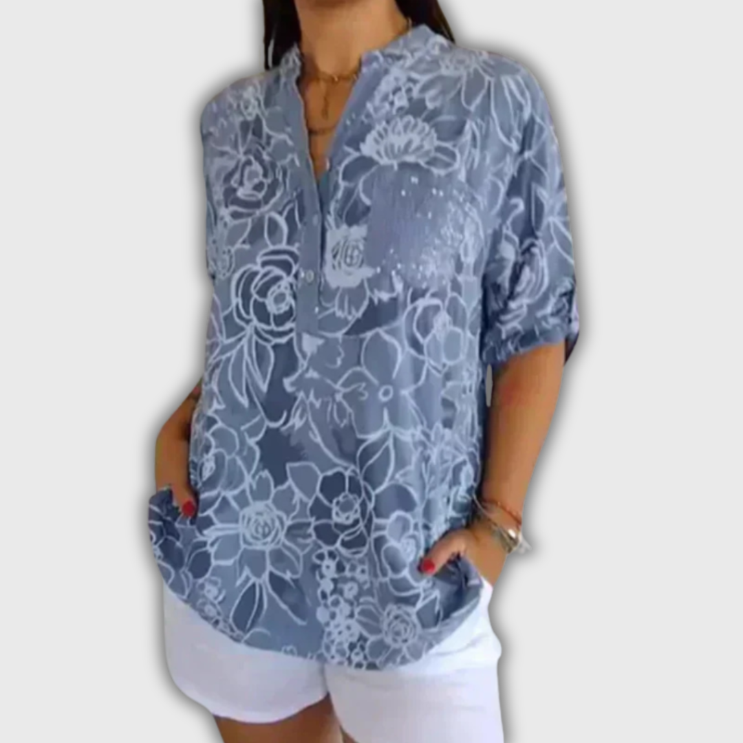 Clarinda - Printed Shirt with Buttons