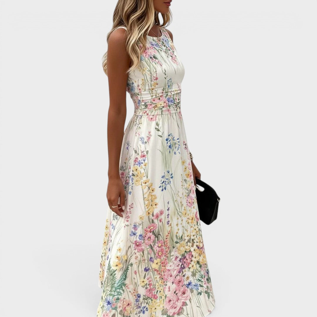 Amelie Watercolour Midi Dress