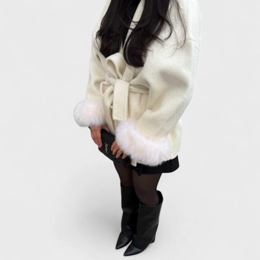 Faux Fur Cuff Coat Carra