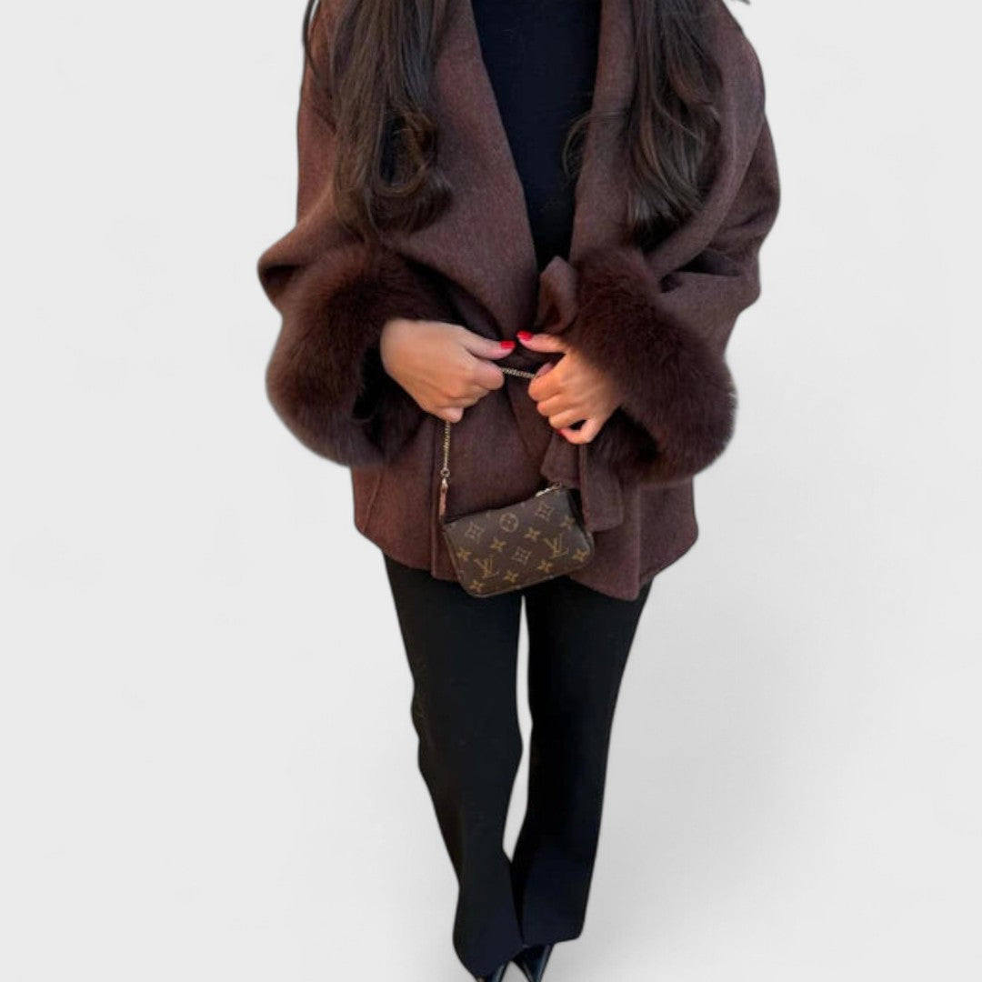 Faux Fur Cuff Coat Carra