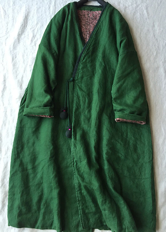 Cotton-Filled Long Coat Delia