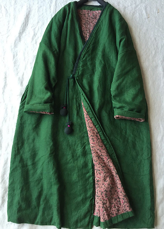 Cotton-Filled Long Coat Delia