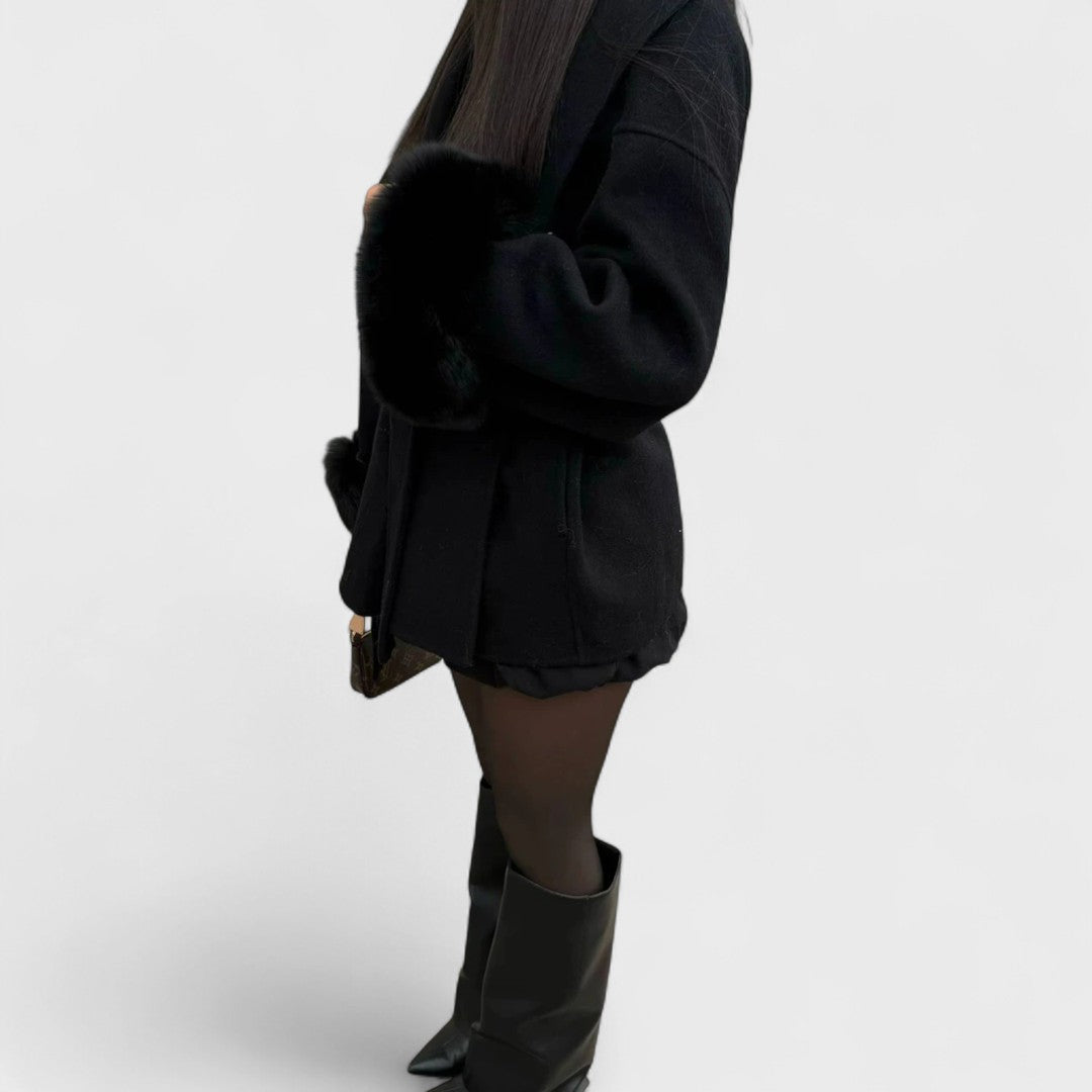 Faux Fur Cuff Coat Carra