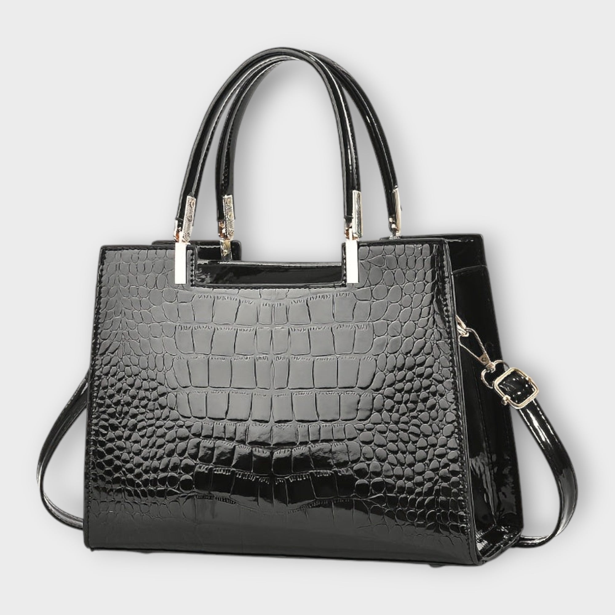 Eline - Glossy Crocodile Pattern Handbag