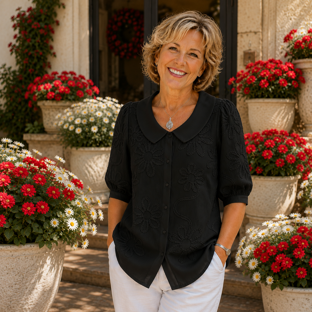 Camille | Elegant Floral Blouse
