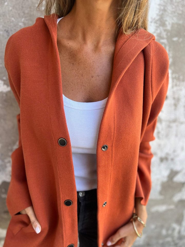 Mich - Buttoned Hooded Jacket