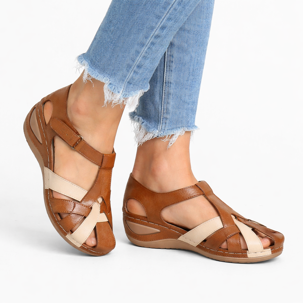 Women's Orthopedic Wedge Sandals for Ultimate Comfort in Leather
