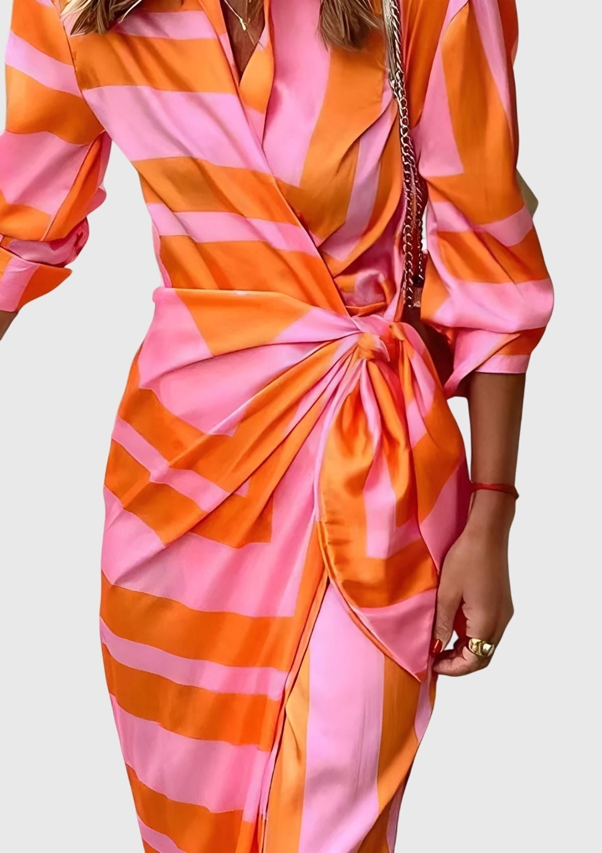 Everly - Elegant Wrap Dress with Print
