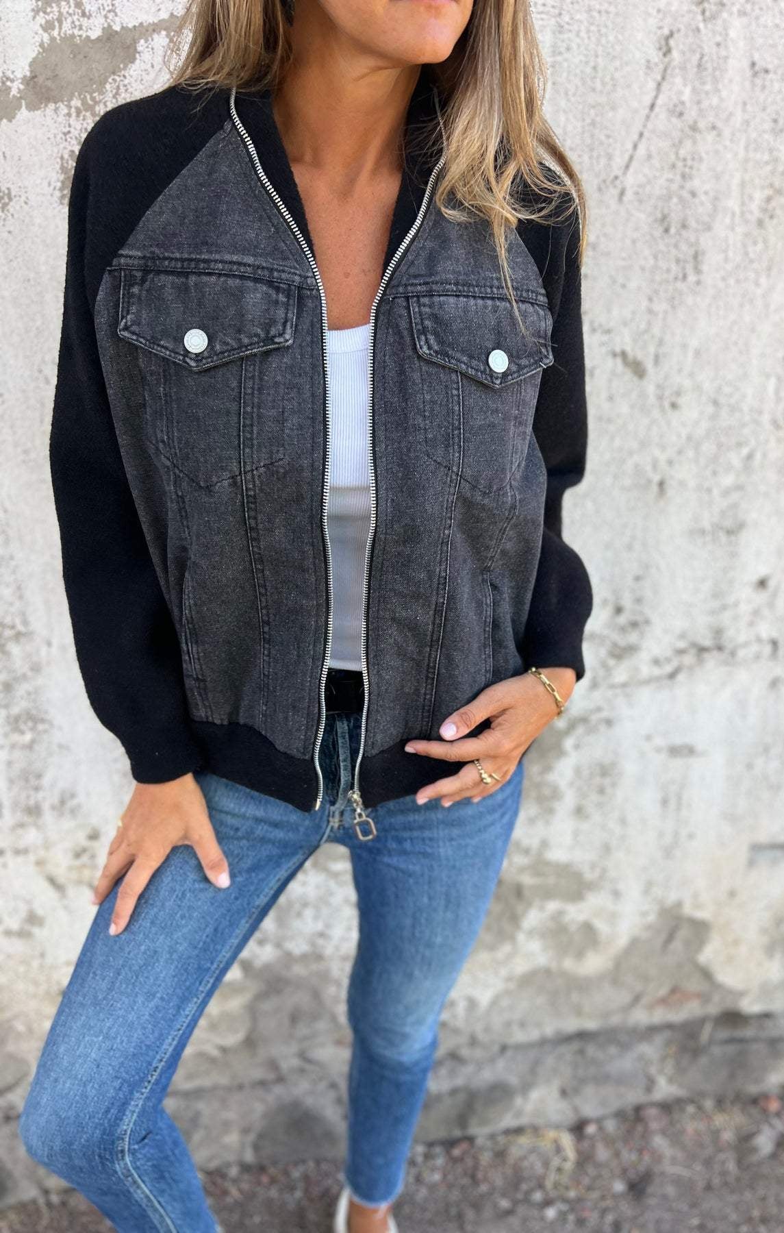Denim & Knit Jacket Ada
