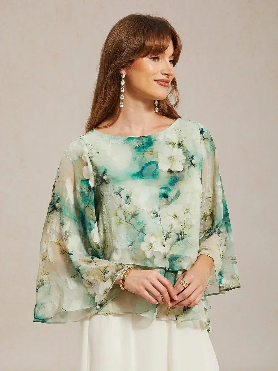 Genevieve | Elegant Floral Lace Layered Blouse