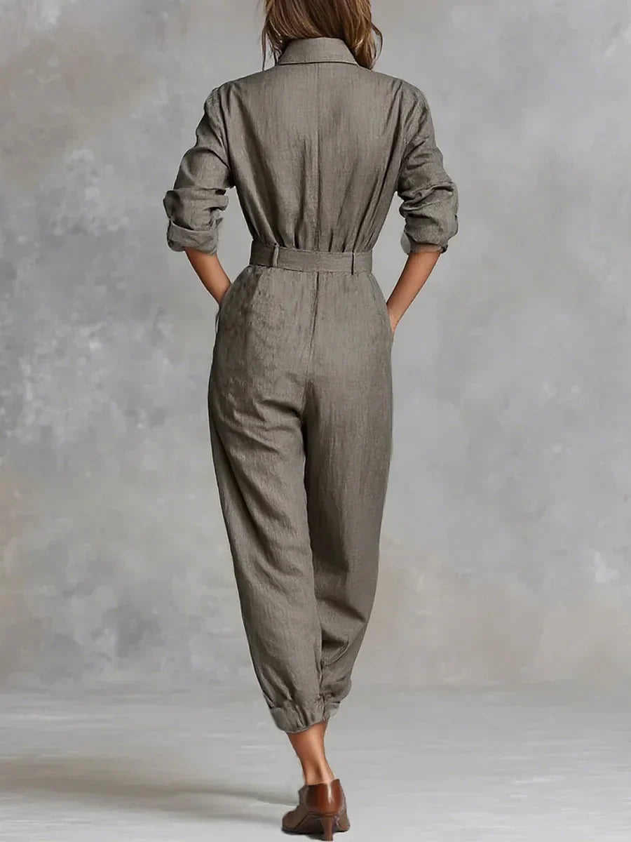 Megan - Linen-Cotton Jumpsuit
