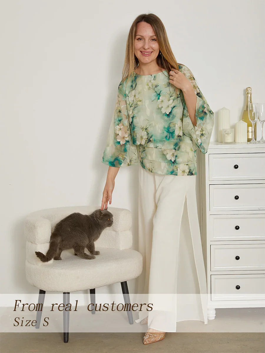 Genevieve | Elegant Floral Lace Layered Blouse
