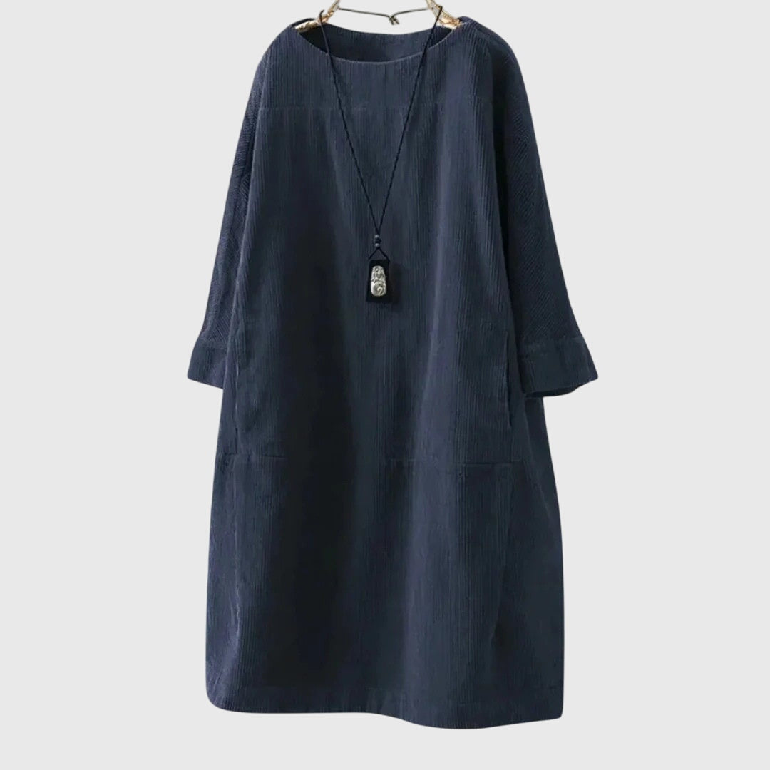 Grace - Relaxed Corduroy Midi Dress