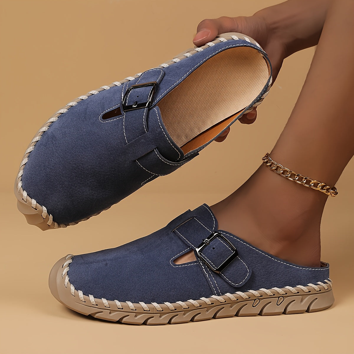 Marly - Easy Slip-On Comfort Shoe with Buckle