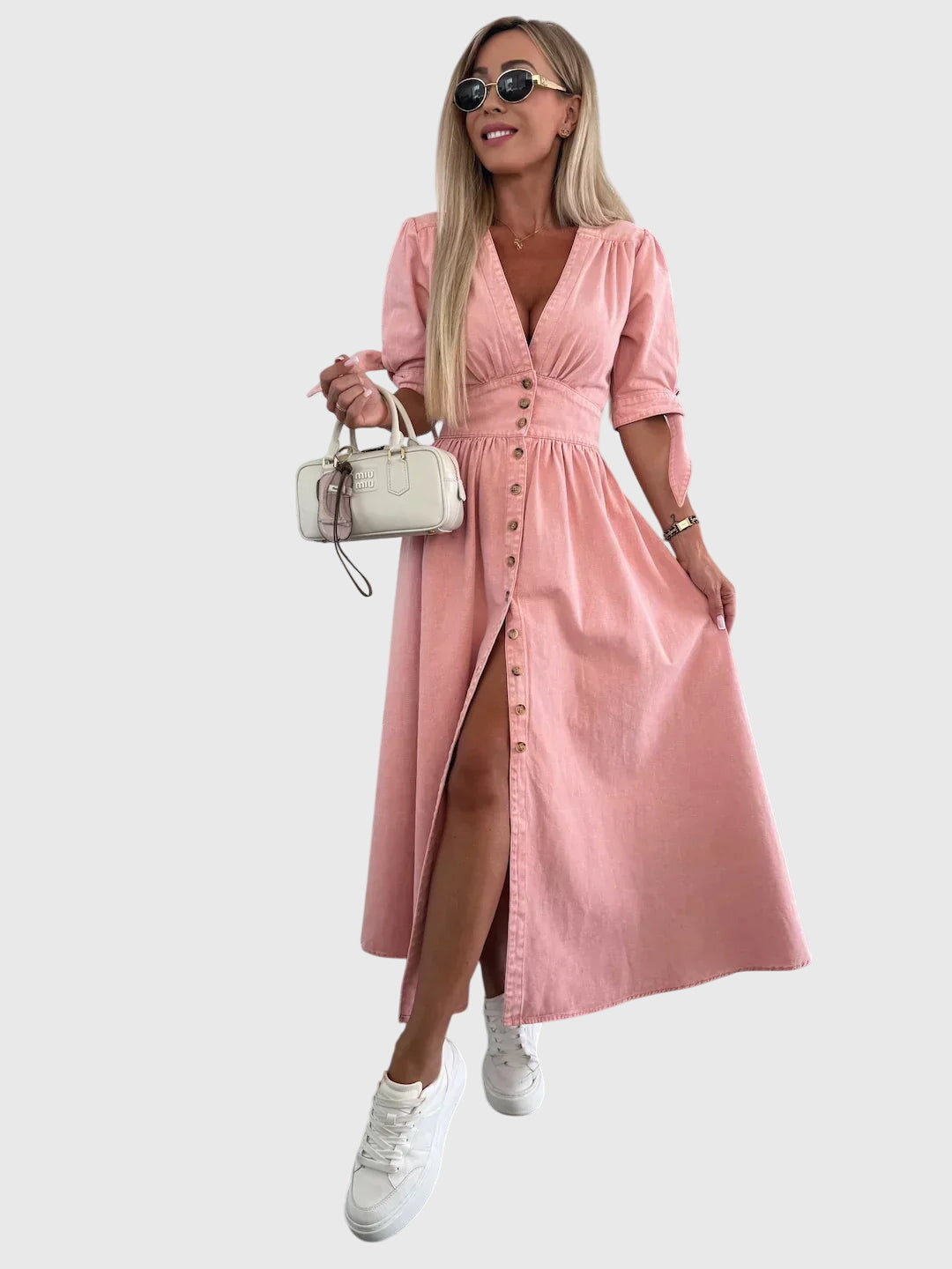 Sophia - Elegant Denim Dress